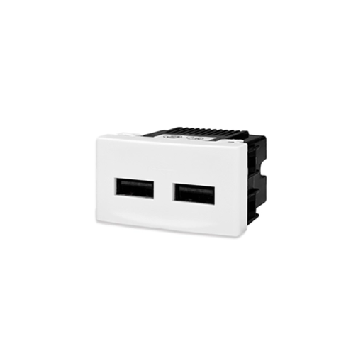 [KALKS40490] Modulo USB doble Kalop blanco