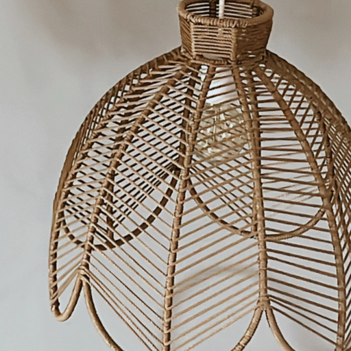 [CHJ00982] NERVO LAMPARA PERUGIA PAPEL KRAFT TOSTADO 45X42