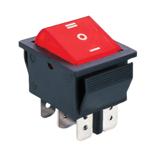 [CHJ29677] LLAVE TECLA 15A 6 PATAS C/LUZ ROJA INVERSORA 1 0 2