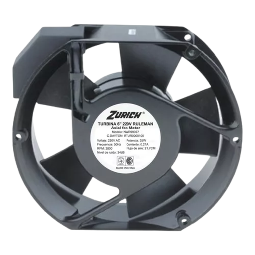 [CHJ12715] TURBINA  6" 220 V A RULEMAN  UF15P23BTH