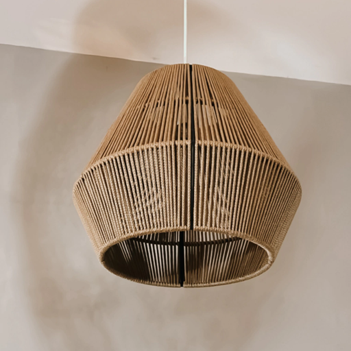 [CHJ00778] NERVO LAMPARA FERRARA HILO DE YUTE 40X35CM