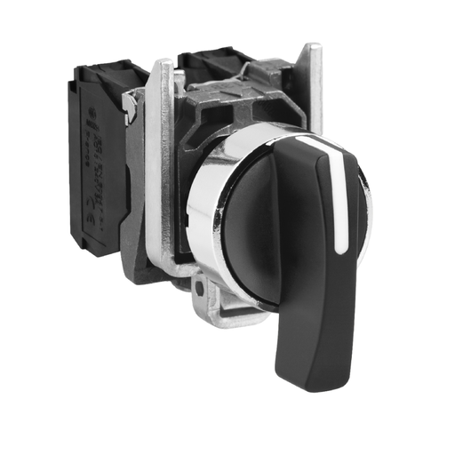 [SCHXB4BJ53] Selectora de 3 Posiciones Fijas con retorno, metálica, 2NA, Maneta Larga