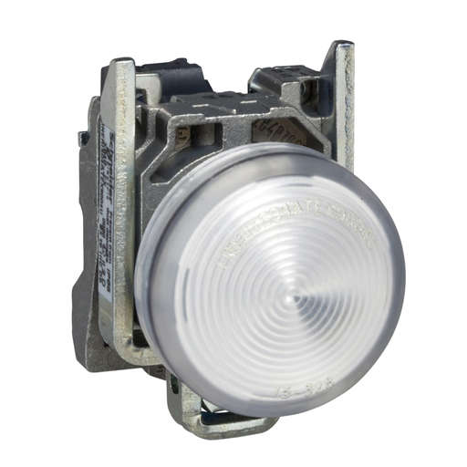 [SCHXB4BVM1] Piloto luminoso, metálico , Blanco, led 230VAC
