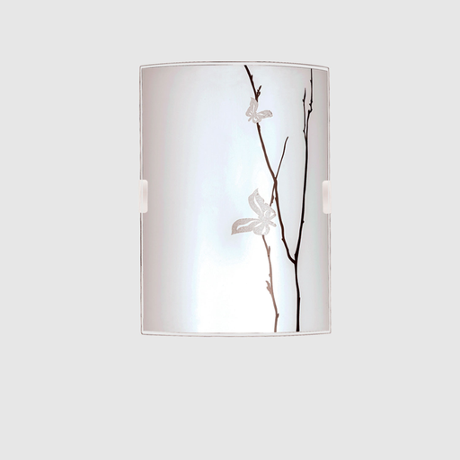 [FERAP-191BLA] Aplique difusor "CANNES" (25x18 cm c/base blanca) BLANCO