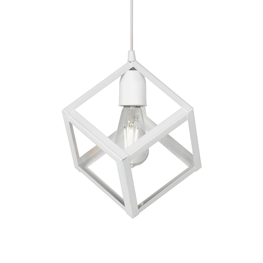 [FERC-1007B/T] Colgante "CUBO" (Ancho:230 x H:295mm.) BLANCO TEXTURADO