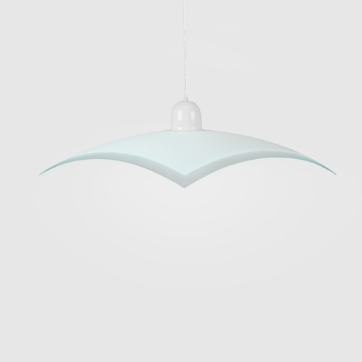 [FERC-151BLA] Colgante "BARI" (35x35 cm c/capuchon blanco) BLANCO