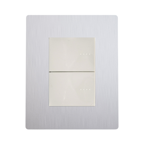 [CAM4768] TAPA SERIE ARTE ALUMINIO C/DIST.GRIS