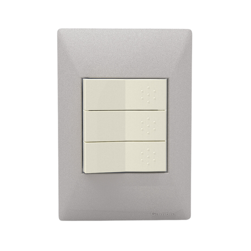 [CAM4103] TAPA 3 MODULOS SIGLO XXII ALUMINIO