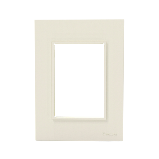[CAM4950] TAPA Y DISTANCIADOR BAUHAUS BLANCA CON RIBETE