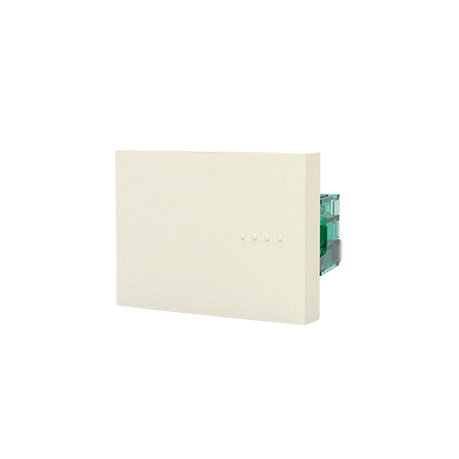 [CAM6022] MODULO PULSADOR, TECLA DOBLE, BAUHAUS - BLANCA