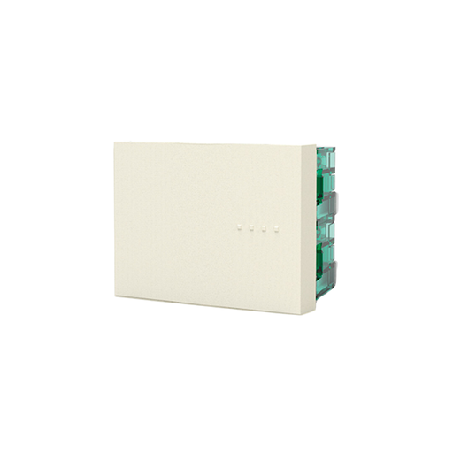 [CAM6028] MOD.INTERRUP. BIP.4 VIAS, TECLA DOBLE, BAUHAUS - BLANCA