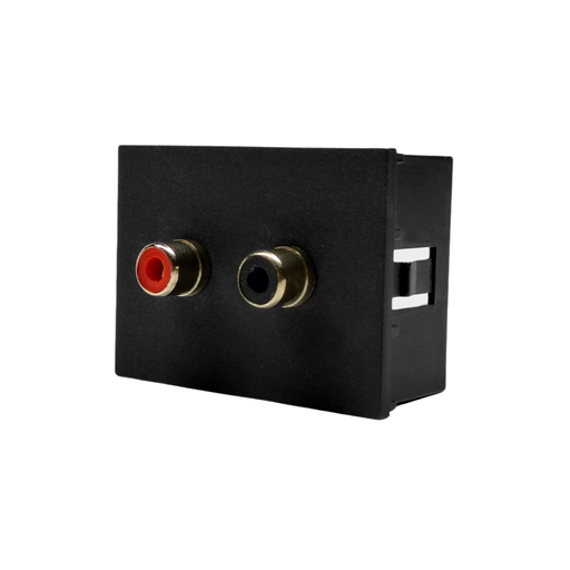 [CAM7948] MODULO CONECTOR TOMA PARLANTE RCA - GRIS