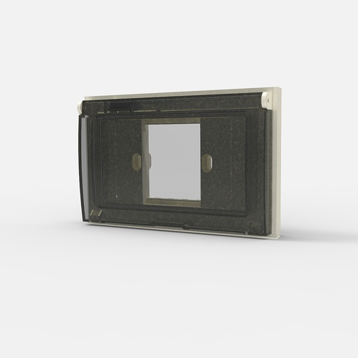 [CAM6993] TAPA Y BASTIDOR P/INTEMPERIE, 4 MODULOS, IP55