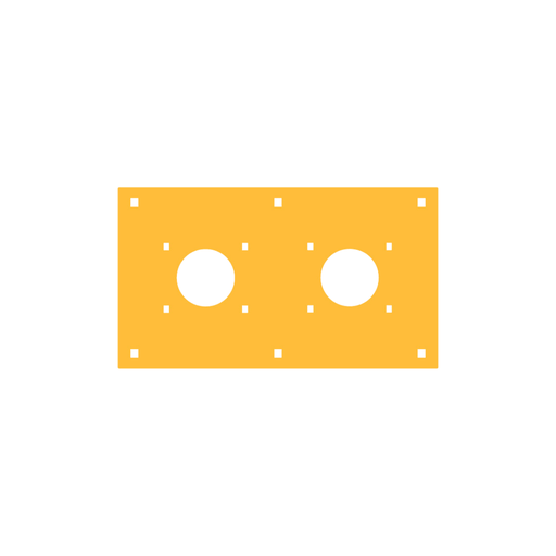 [CAM5252] PLACA PORTANTE PARA CBOX AMARILLA