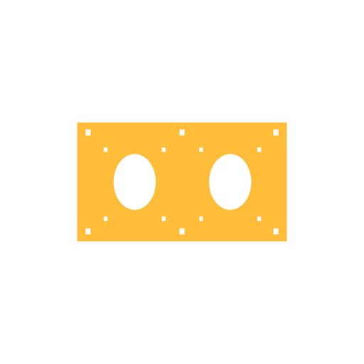 [CAM5253] PLACA PORTANTE PARA CBOX AMARILLA