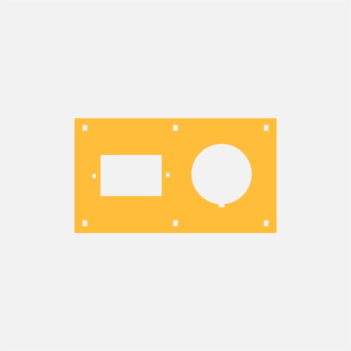 [CAM5264] PLACA PORTANTE PARA CBOX AMARILLA