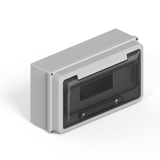 [GEN161200G] Caja IP65 p/12 polos DIN  - gris