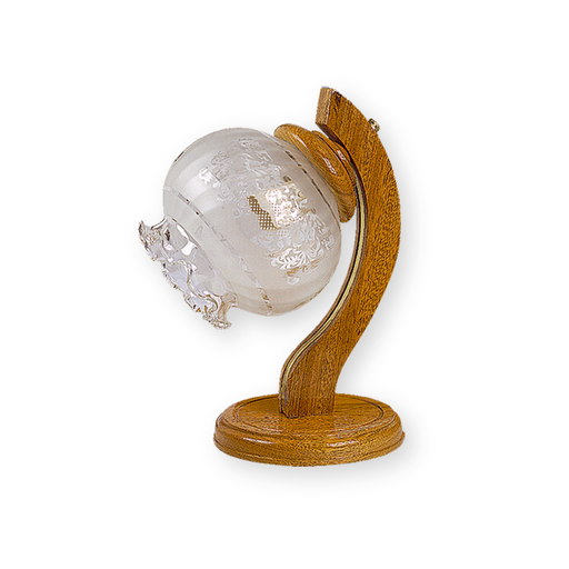 [CAR502] VELADOR BRAZO MADERA ROBLE Y GLOBITO Nº1 502