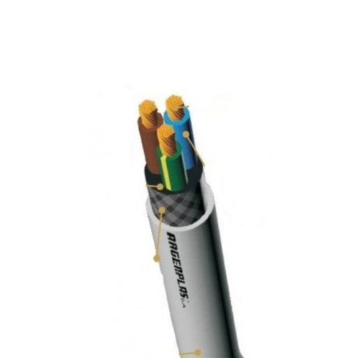 [ARGM375MT] T.Taller blindado 3 x 0.75 mm2 Gris por metro