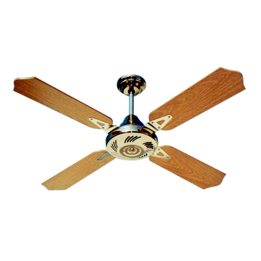 [EMI405] Ventilador de techo de cuatro palas roble 1200 mm. (Dorado)