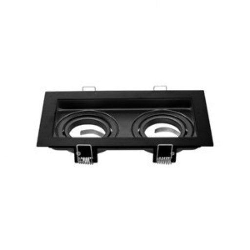 [CORAED-X2-MN] Spot para embutir 2 dicro Macroled negro