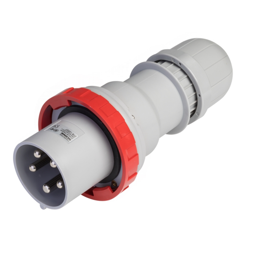 [SCA218.12537] Ficha industrial macho 125A 3P+N+T 6h 346-415V 60Hz 50Hz bornes conexión brida tornillo Optima