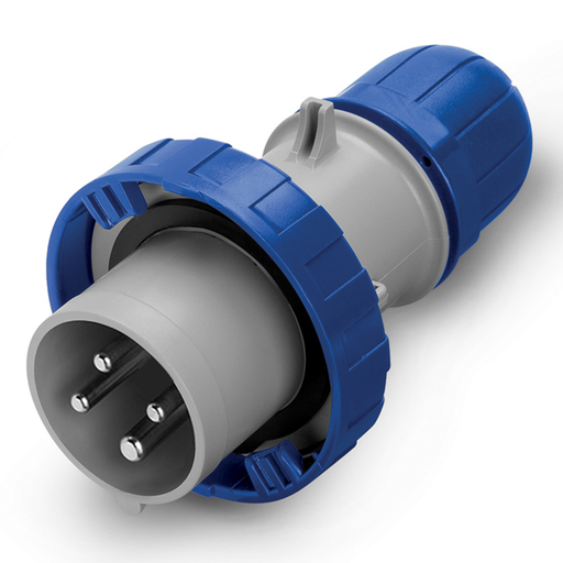 [SCA218.1634] Ficha industrial macho 16A 3P+T 9h 200-250V 60Hz 50Hz bornes con tornillo Optima