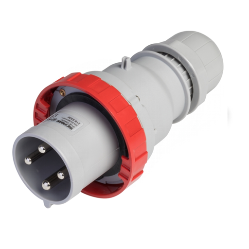 [SCA218.6337] Ficha industrial macho 63A 3P+N+T 6h 346-415V 60Hz 50Hz bornes conexión brida tornillo Optima