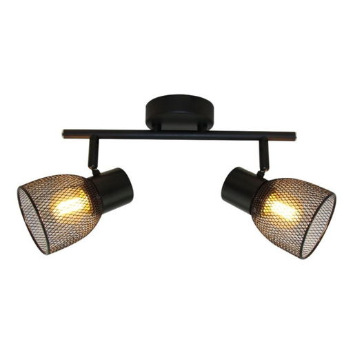 [CIE5016/02] GILBERTO II  - APLIQUE 2 LUCES E27 NEGRO