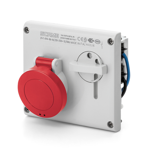 [SCA400.1687] Base de Bloqueo 16A 3P+N+T 6h 346-415V 60Hz 50Hz Bornes con tornillo Con enclavamiento mecánico Omnia