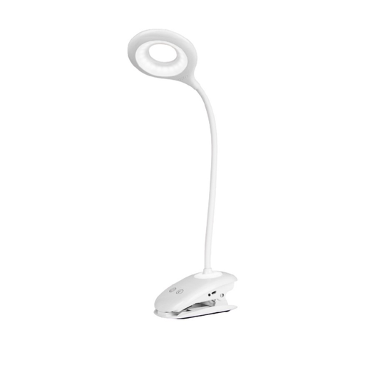 [CIE27046/BL] SARLI BROCHE - LÁMPARA DE ESCRITORIO FLEXIBLE LED 5W BLANCO CON BROCHE