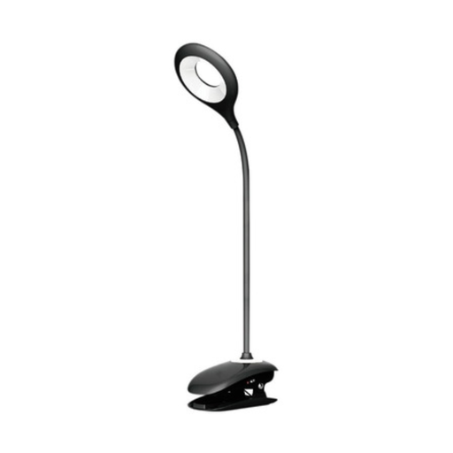 [CIE27046/NE] SARLI BROCHE - LÁMPARA DE ESCRITORIO FLEXIBLE LED 5W NEGRO CON BROCHE
