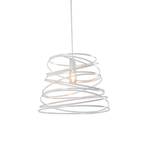 [CIE19081/BL] TWIST L - COLGANTE 1 LUZ E27 BLANCO 400MM
