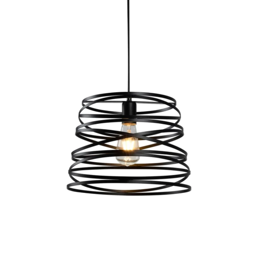 [CIE19081/NE] TWIST L - COLGANTE 1 LUZ E27 NEGRO 400MM