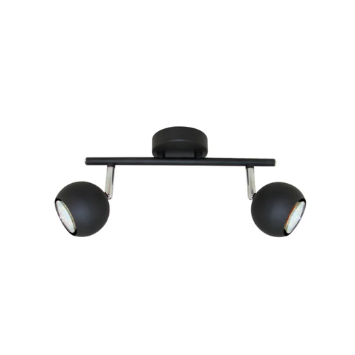 [CIE5001/NE/02] VENUS II - APLIQUE 2 LUCES BOCHA GU10 NEGRO