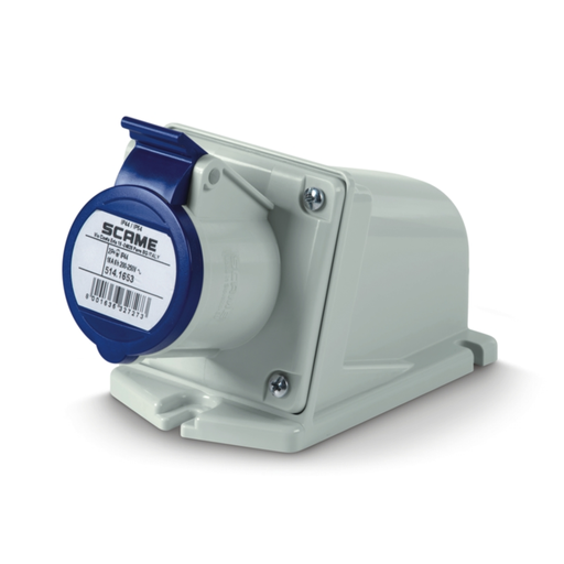 [SCA514.1653] Toma base hembra industrial de aplicar 16A 2P+T 6h 200-250V 50Hz 60Hz bornes con tornillo Xenia