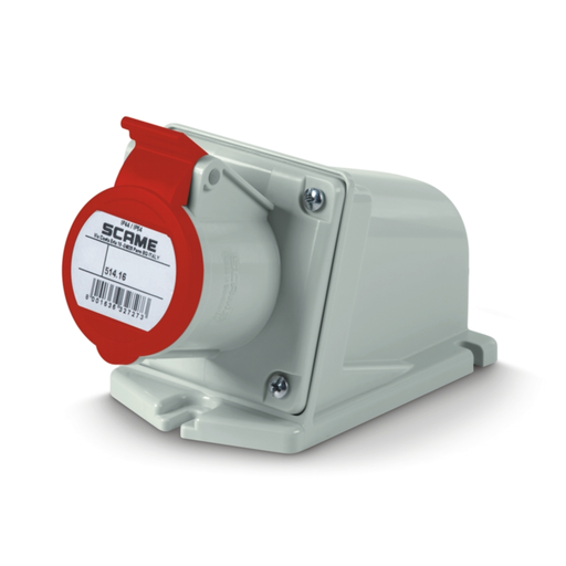[SCA514.1657] Toma base hembra industrial de aplicar 16A 3P+N+T 6h 346-415V 50Hz 60Hz bornes con tornillo Xenia