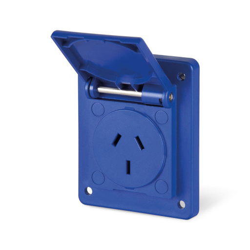 [SCA570.4093] Toma 10A 2P+T 220V IP54 70X87MM Domo