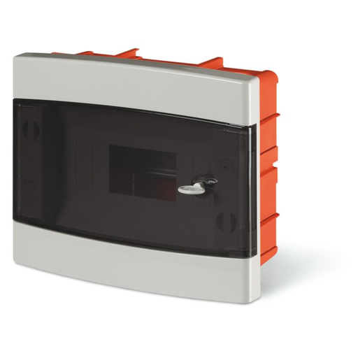 [SCA675.2008] Caja para térmica de embutir 8 módulos DIN 254x210x75mm gris Domino IP40