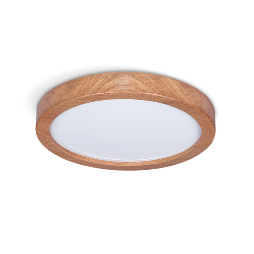 [CAR24WR] PANELES DE MADERA CIRCULAR DE 32 CM DE DIAMETRO CON LUZ FRIA O CALIDA DE 24W. UNICAMENTE EN MADERA DE ROBLE