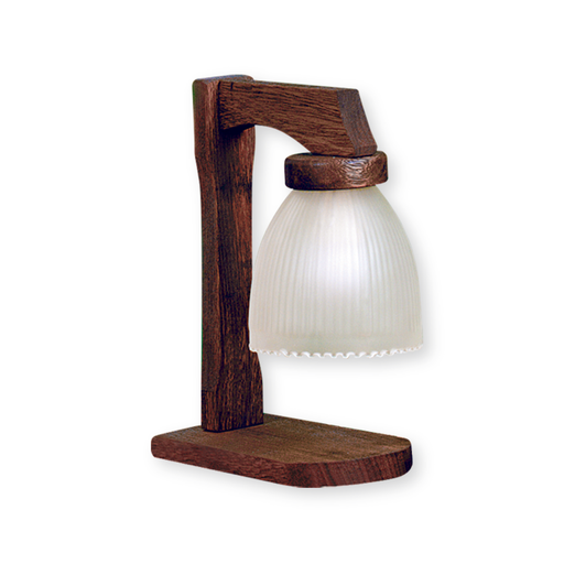 [CAR5300] VELADOR RUSTICO Y  TULIPA DE VIDRIO SATINADA