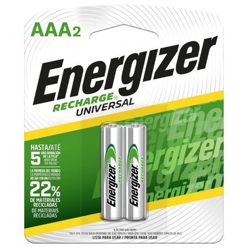 [ENR929201] Pila Recargable Energizer AAA NH12 Blister x 2 700mAh