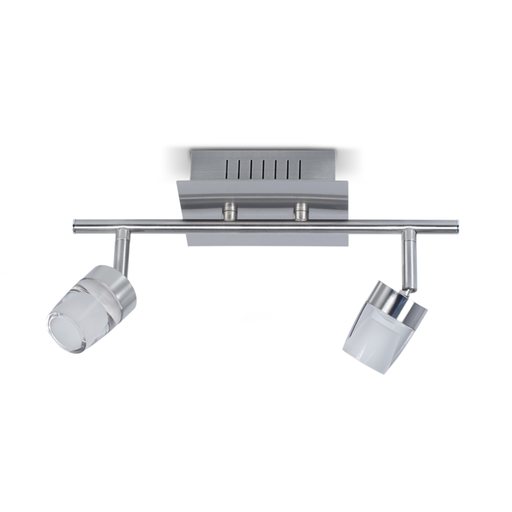 [DABBREST-2] Spot 2L base platil; tulipa acrilico en led 2x5w