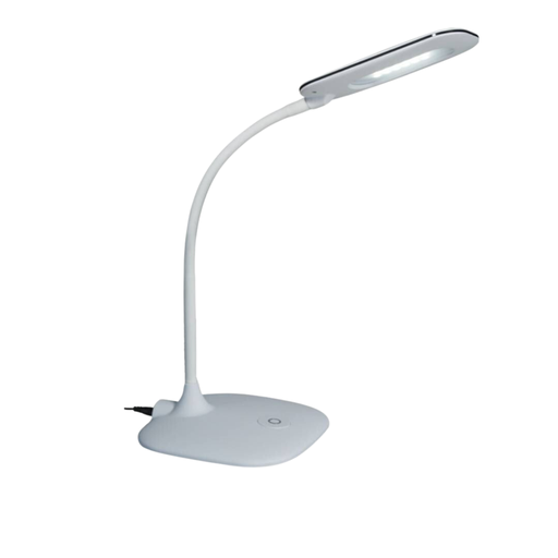 [DABNERON-V BLANCO] Velador flexible con pintura blanca soft y 3 intensidades de luz en led 4w ; 480 lumens
