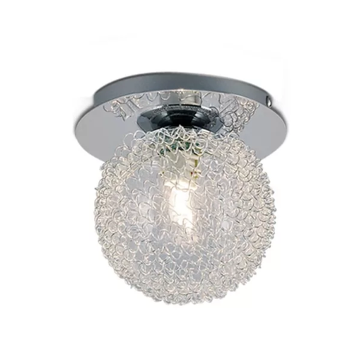 [DABYAN-1] Bocha de vidrio recubierta en alambre base redonda G9