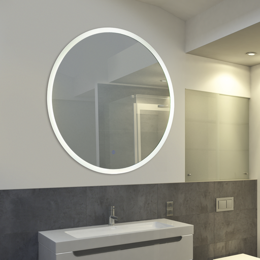 [DABESPEJO-4] Espejo circular 80cm con luz touch led 28w por fuera