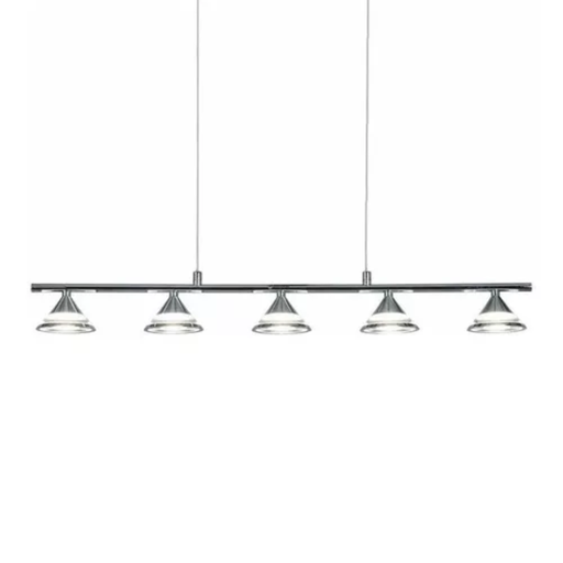 [DABTRIESTE-C] Colgante lineal con tulipas en led de 5 luces x 3w