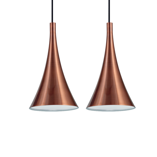 [DABSIONX2C] Colgante de chapa conico ø20cm para E27, en liston de 50cm