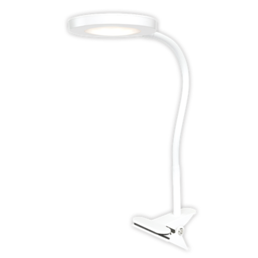[TBCESQ1-10W-BP] LÁMPARA A LED DE ESCRITORIO CON BASE DE PINZA - 10W - Luz Natural - 500 Lumens - Color Blanco