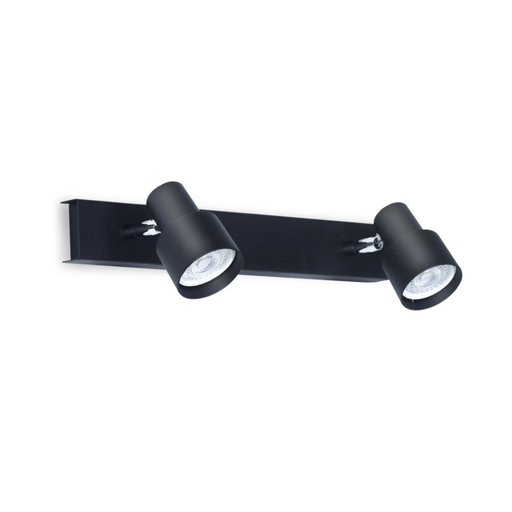 [RON5252NE] APLIQUE L:330mm P:130mm NEGRO/NEGRO 2 LUCES